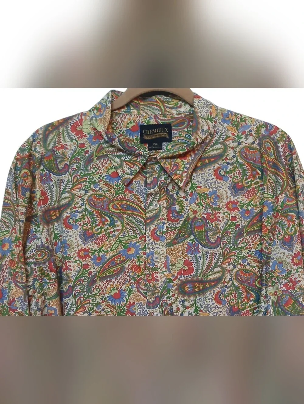 Cremieux - NWOT, Premium Denim, Paisley Long Sleeve Shirt, XXL, 100% Cotton